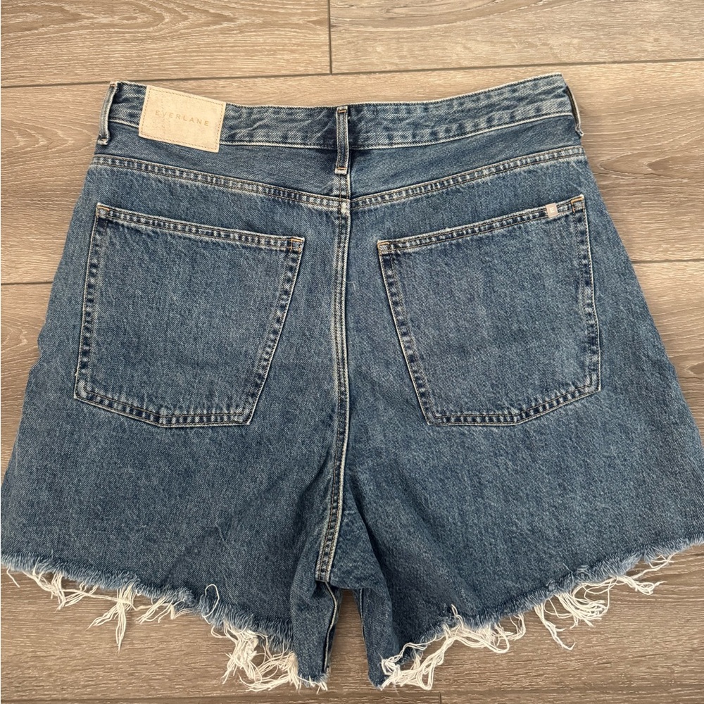 Everlane Way High Denim Cut Off Shorts Size 31 - Picture 3 of 4